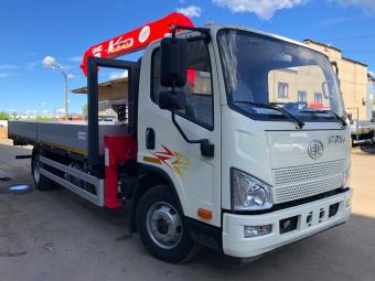 бортовой грузовик с кму FAW